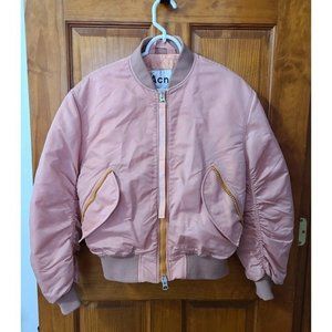 Acne Studios Clea Bomber Jacket Pale Pink Women's Size 34/ S